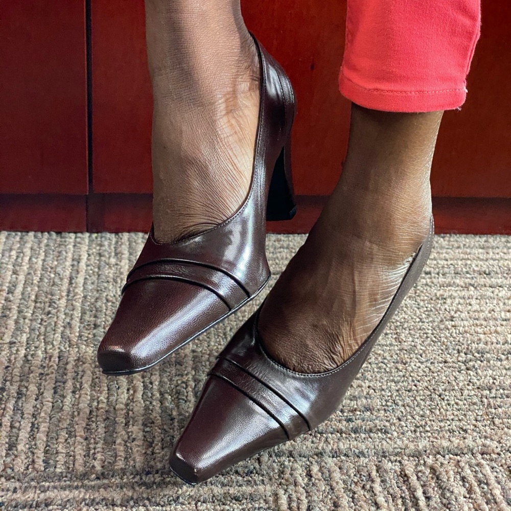 Ivan Troy Ayana Coffee Italian Leather Women Pump